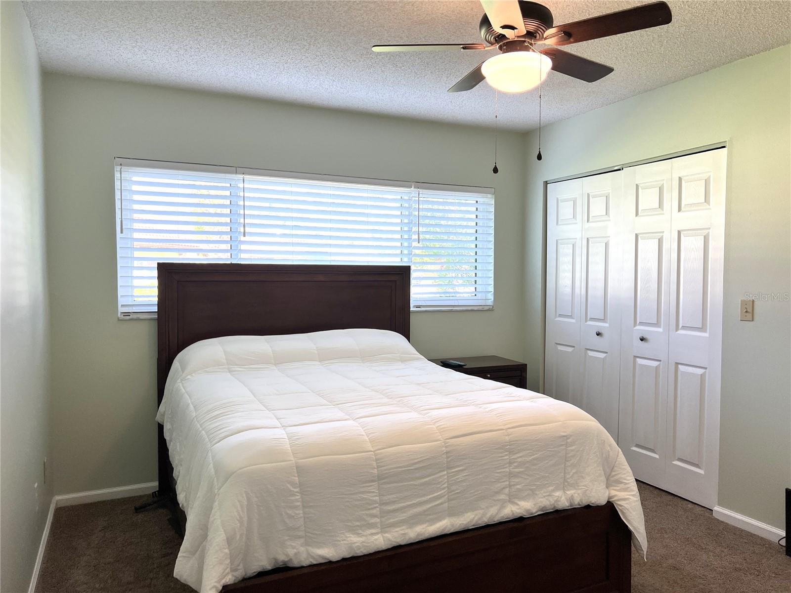 Two separate closets for added storage space.