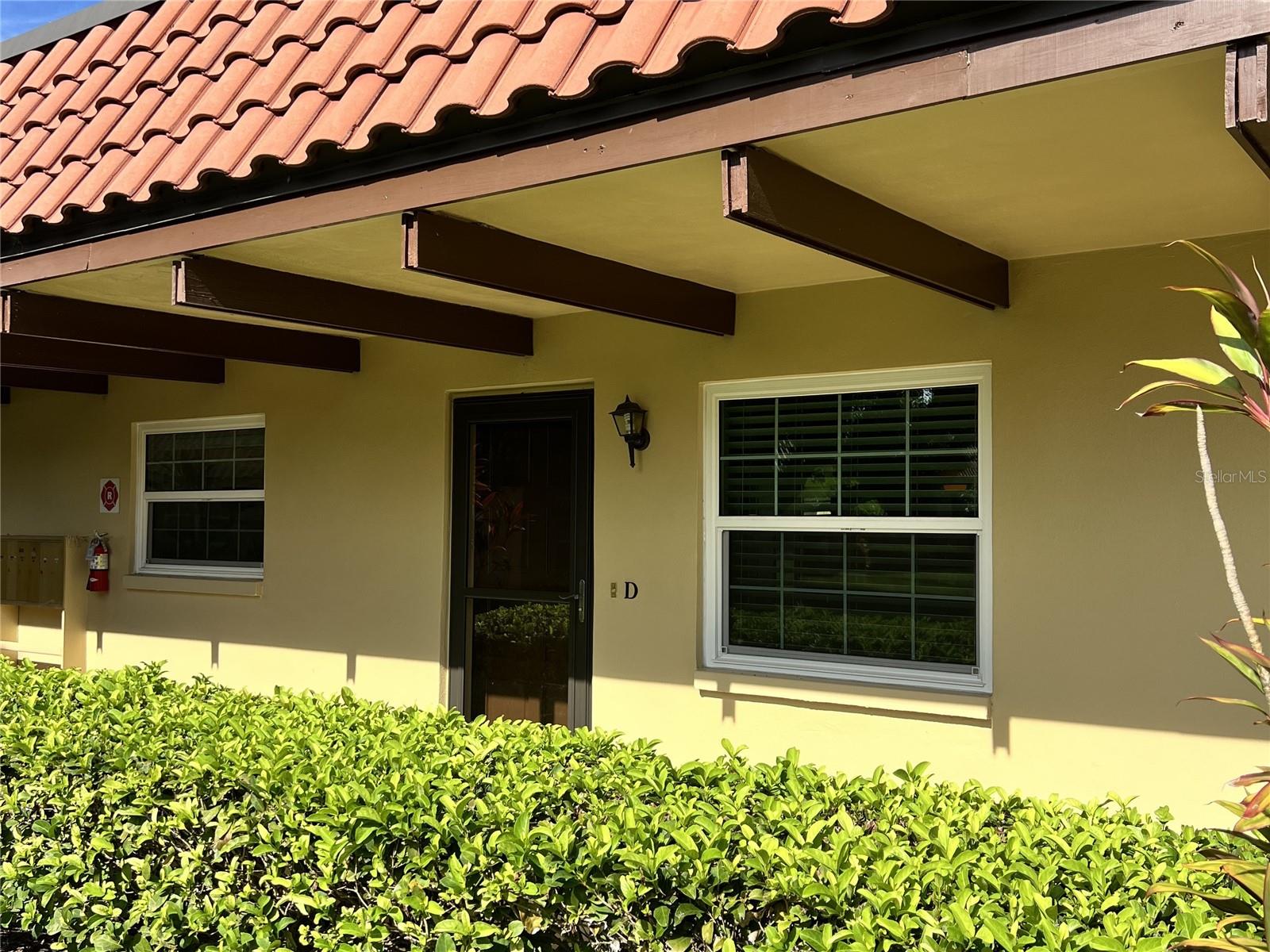Covered entry, all single floor buildings.