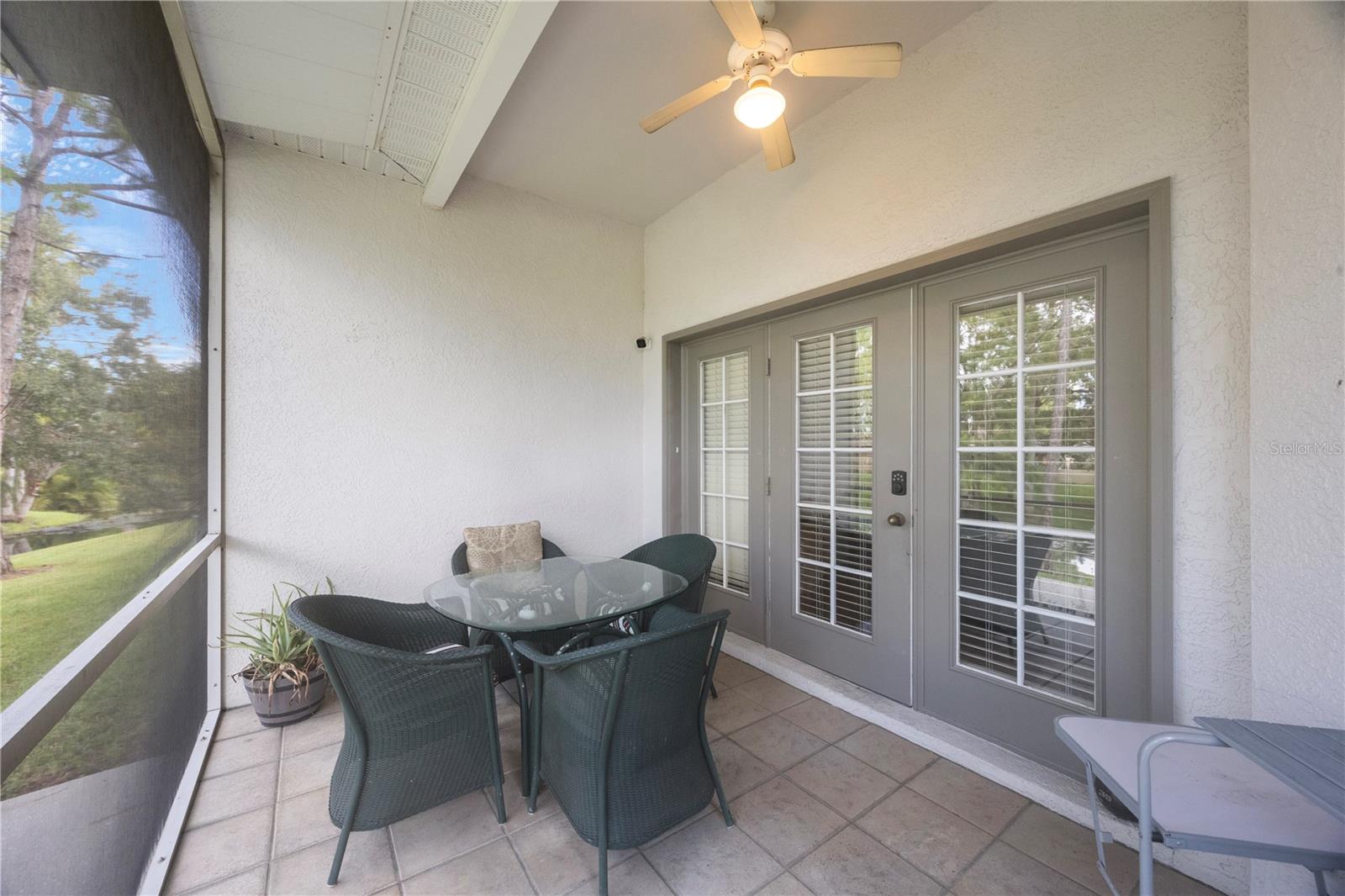 Back screened in patio