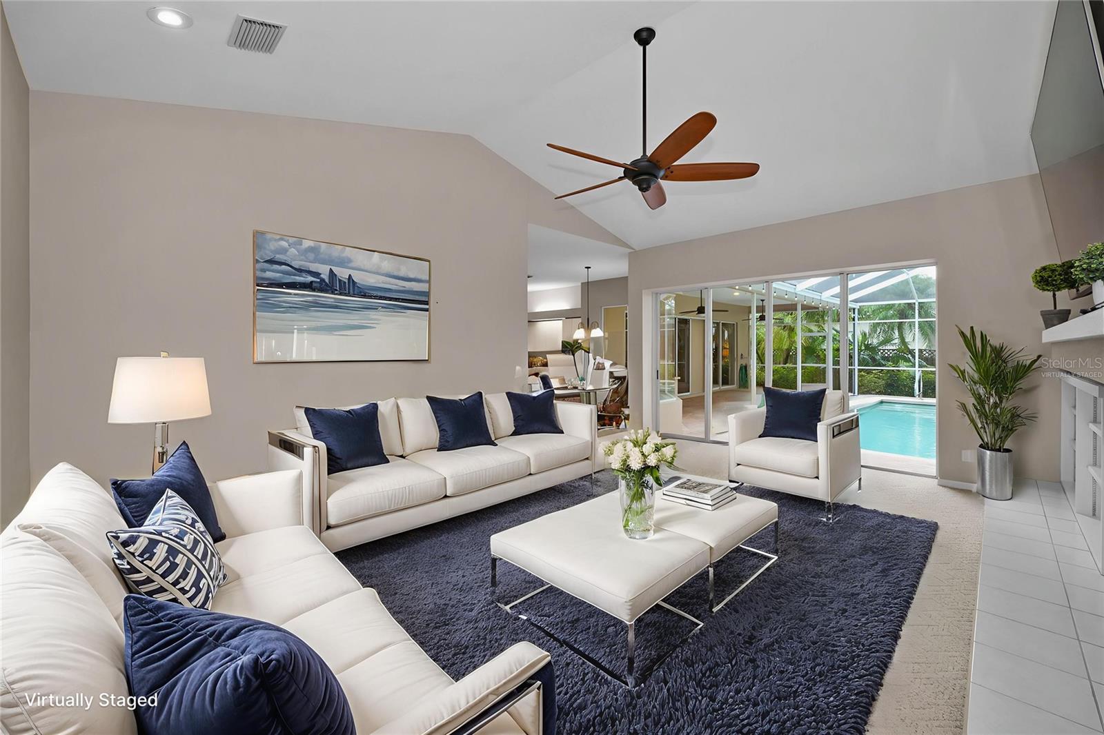 Family Room Virtually Staged