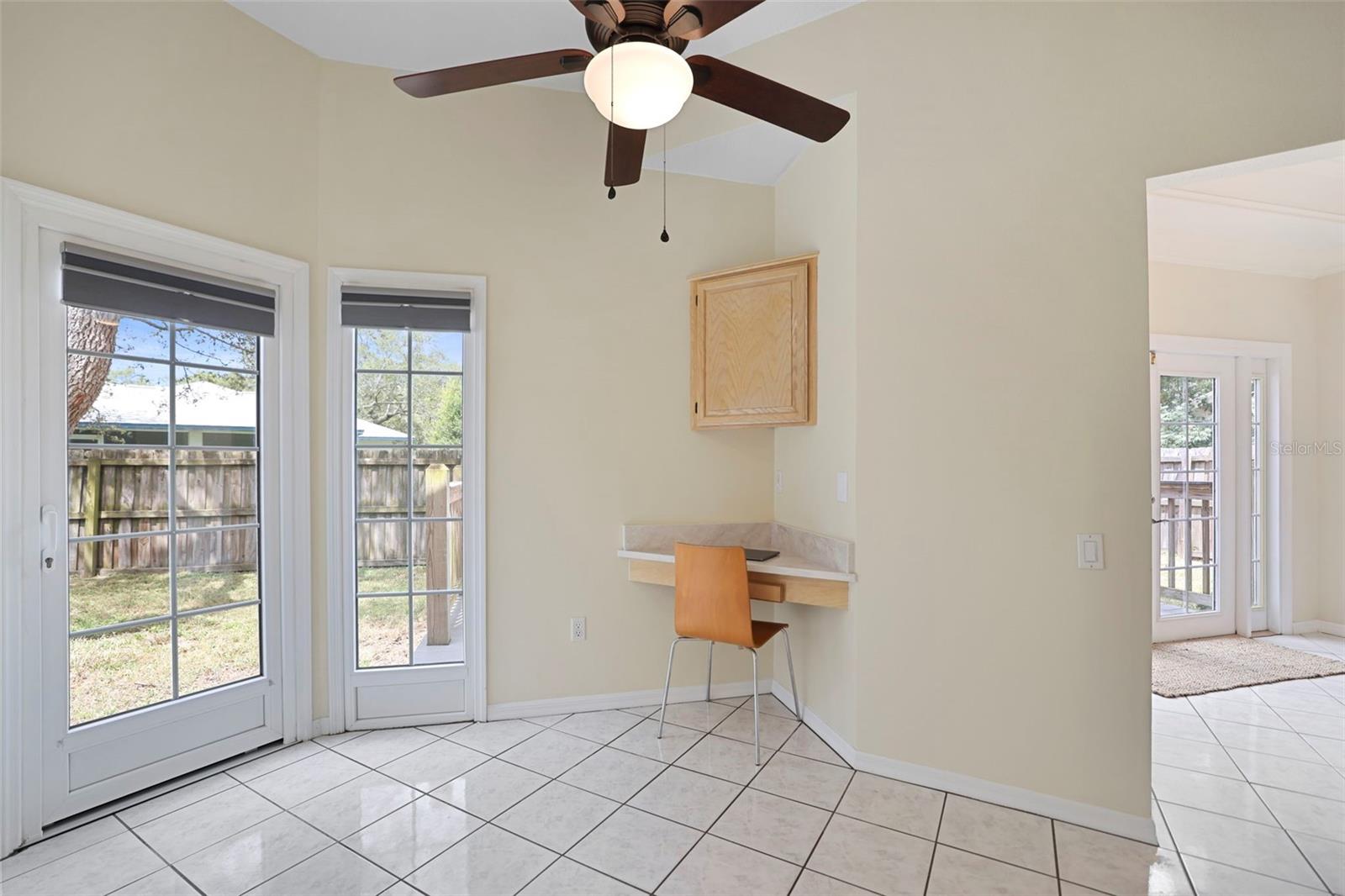 writing desk in kitchen