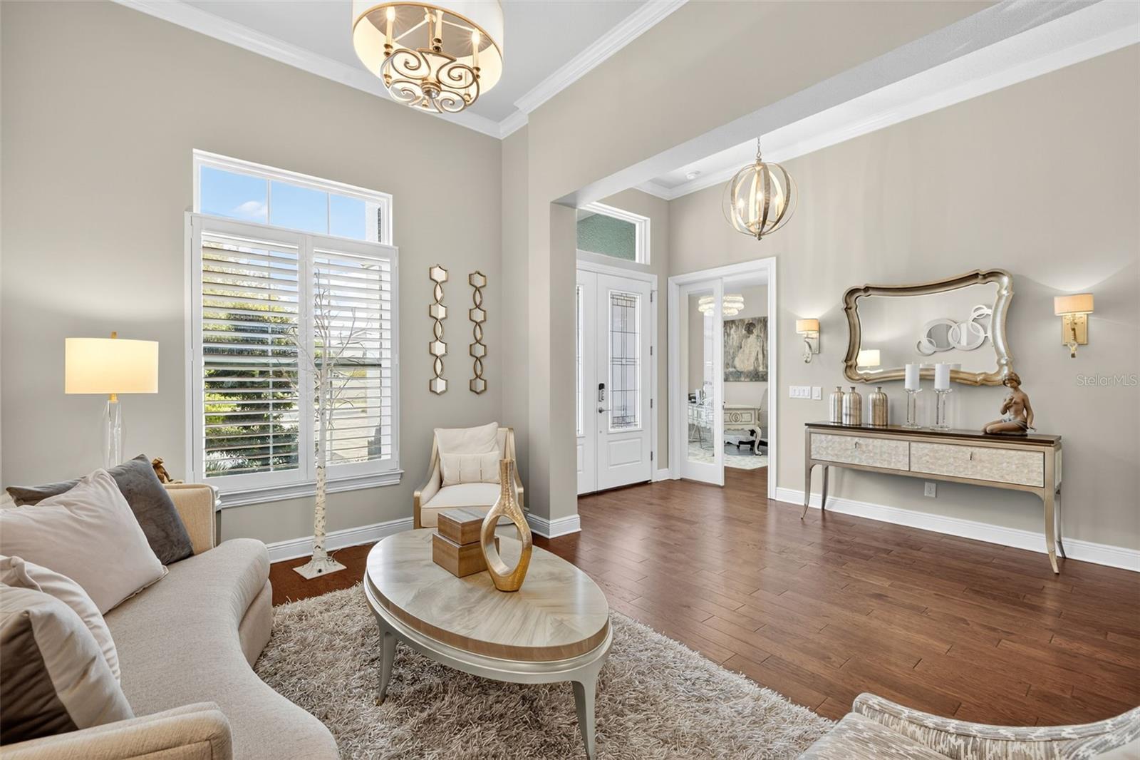 Formal Dining room set up as sitting room