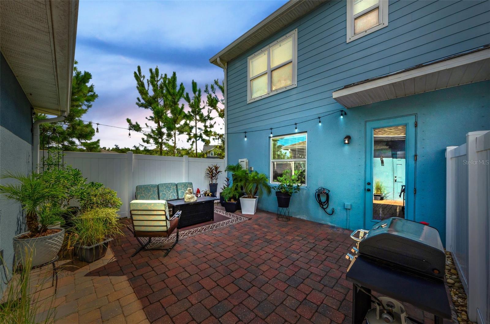 Patio at twilight