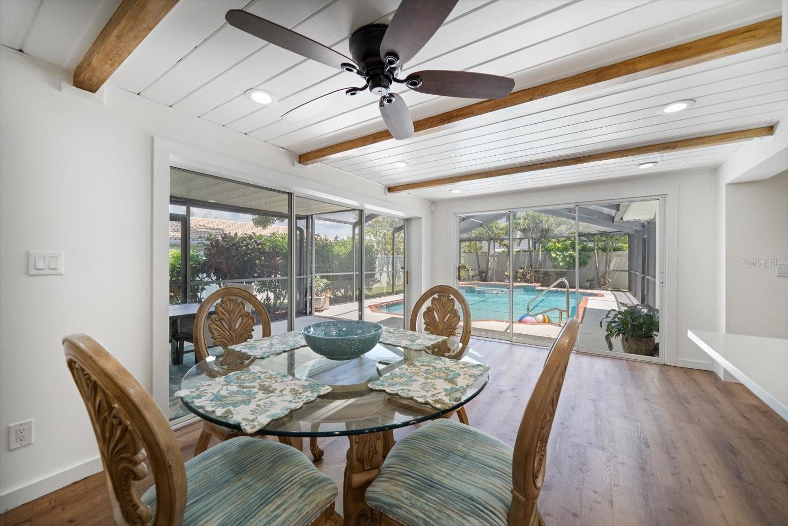 Enjoy the views of the pool and beautiful landscaping!