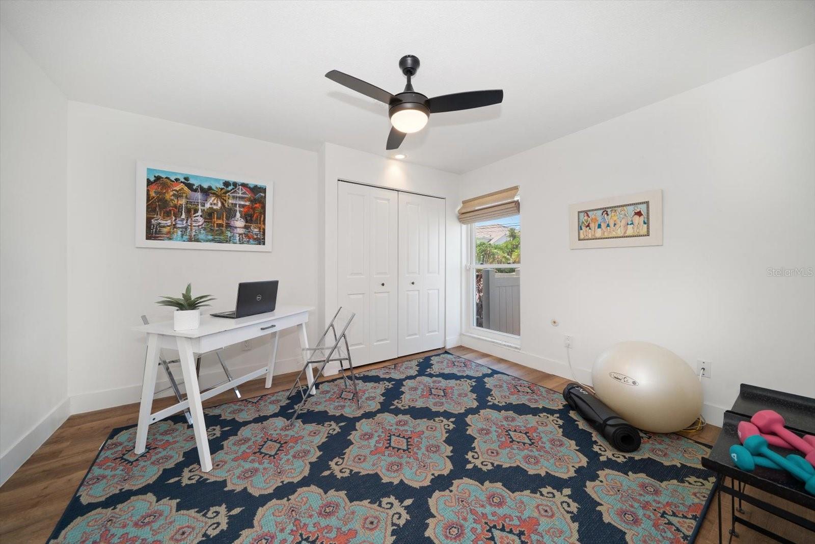 Fourth  bedroom currently used as office/ work area.