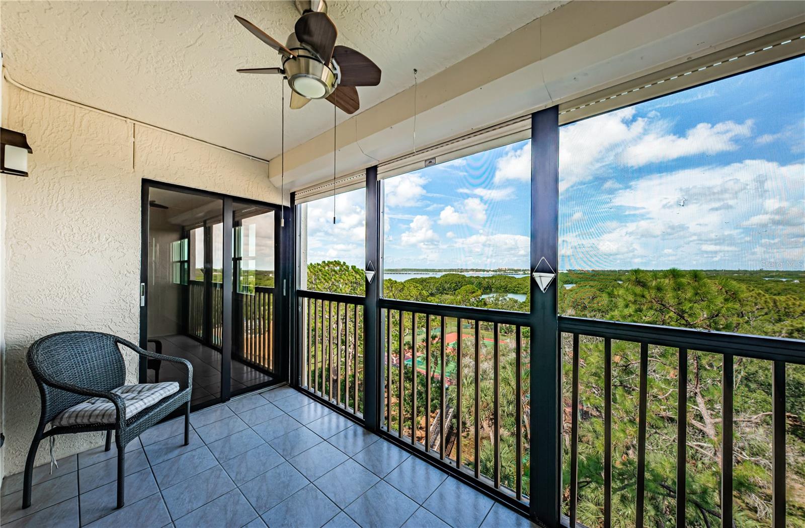 lanai  sliding glass doors to master bedroom