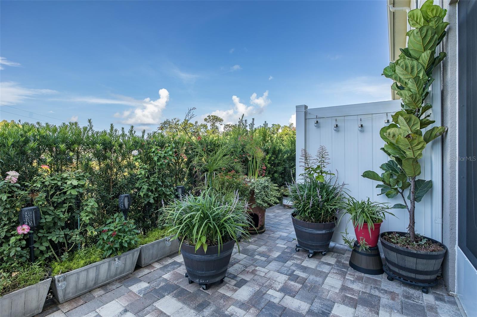 Outdoor paver patio