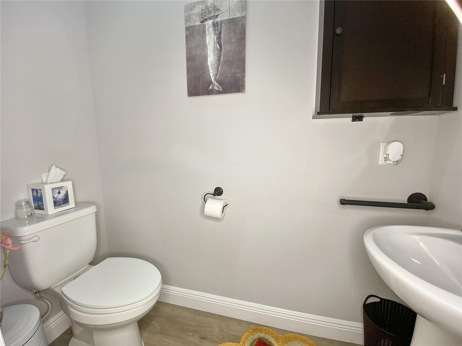 Half bath off dining area