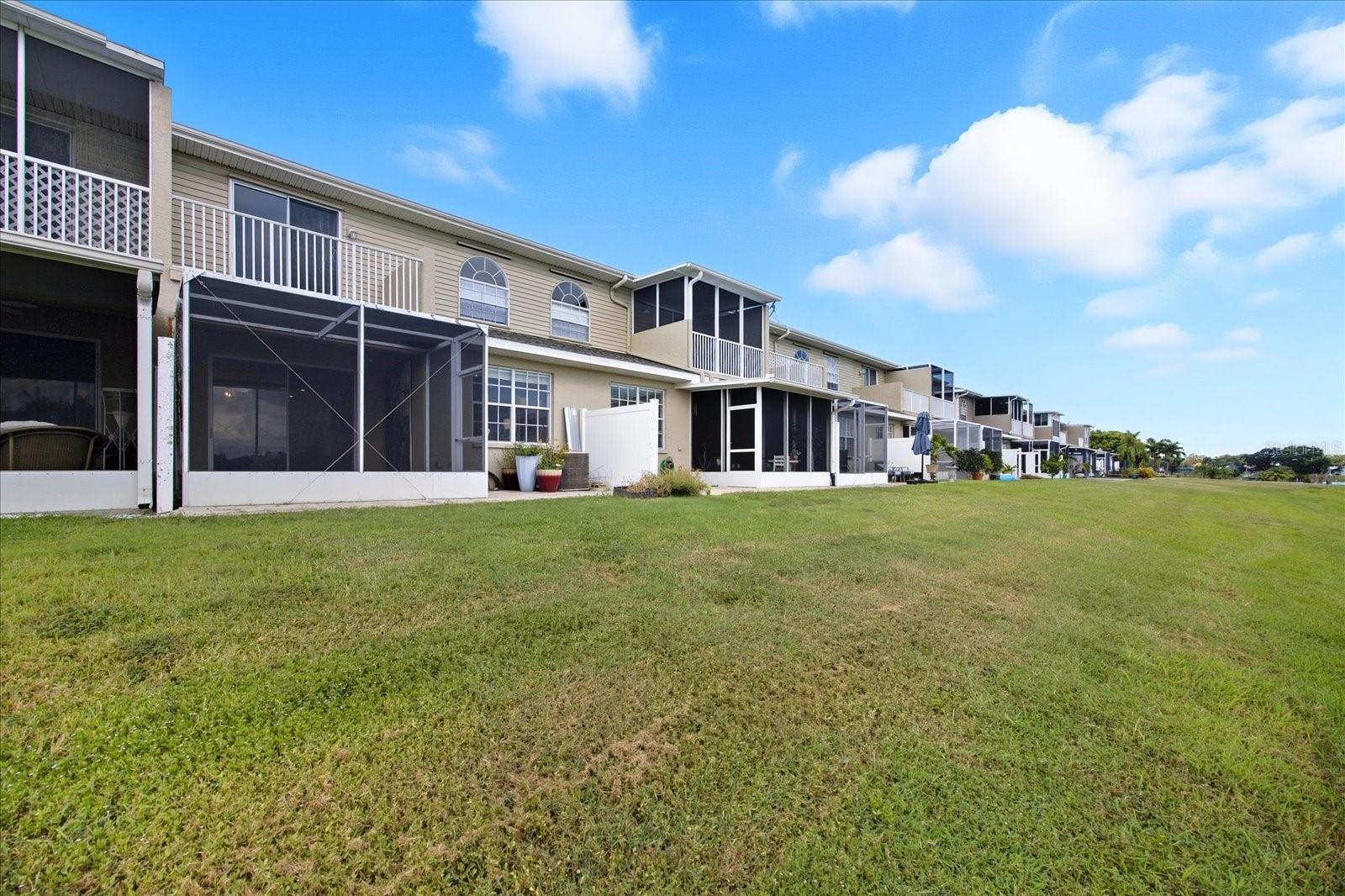 Back view of the townhome