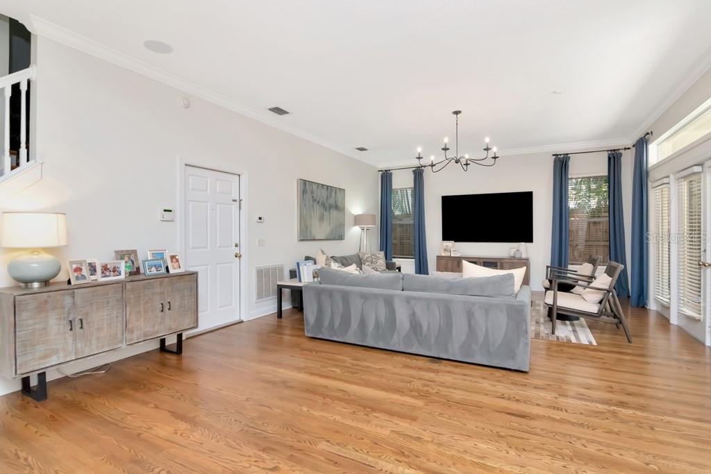 Oversized Family Room Open to Kitchen and Pool/Backyard