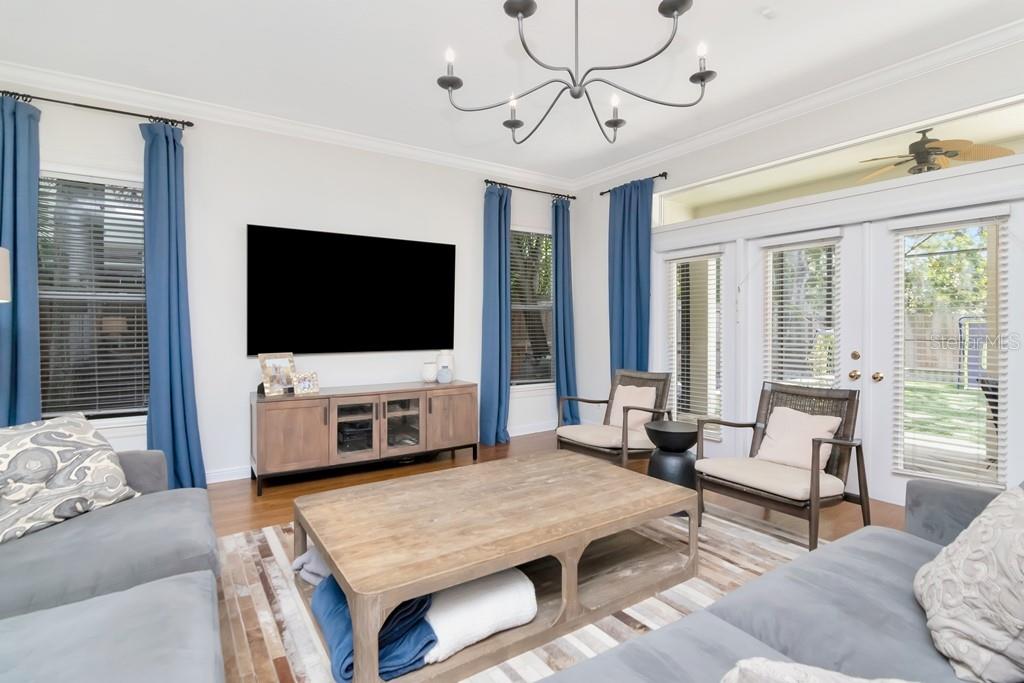 Oversized Family Room Open to Kitchen and Pool/Backyard