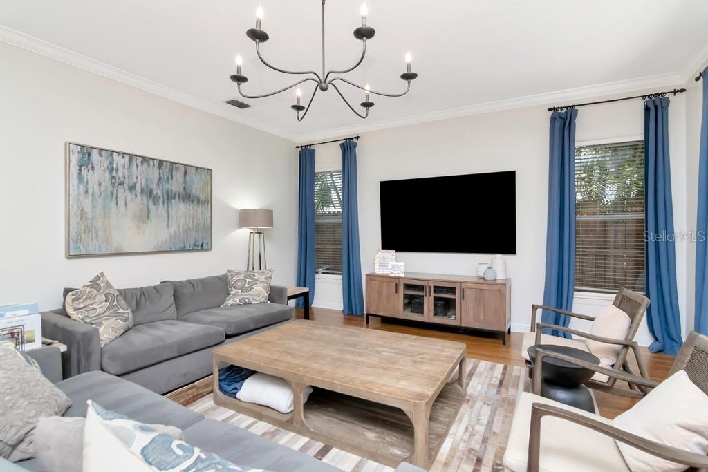 Oversized Family Room Open to Kitchen and Pool/Backyard