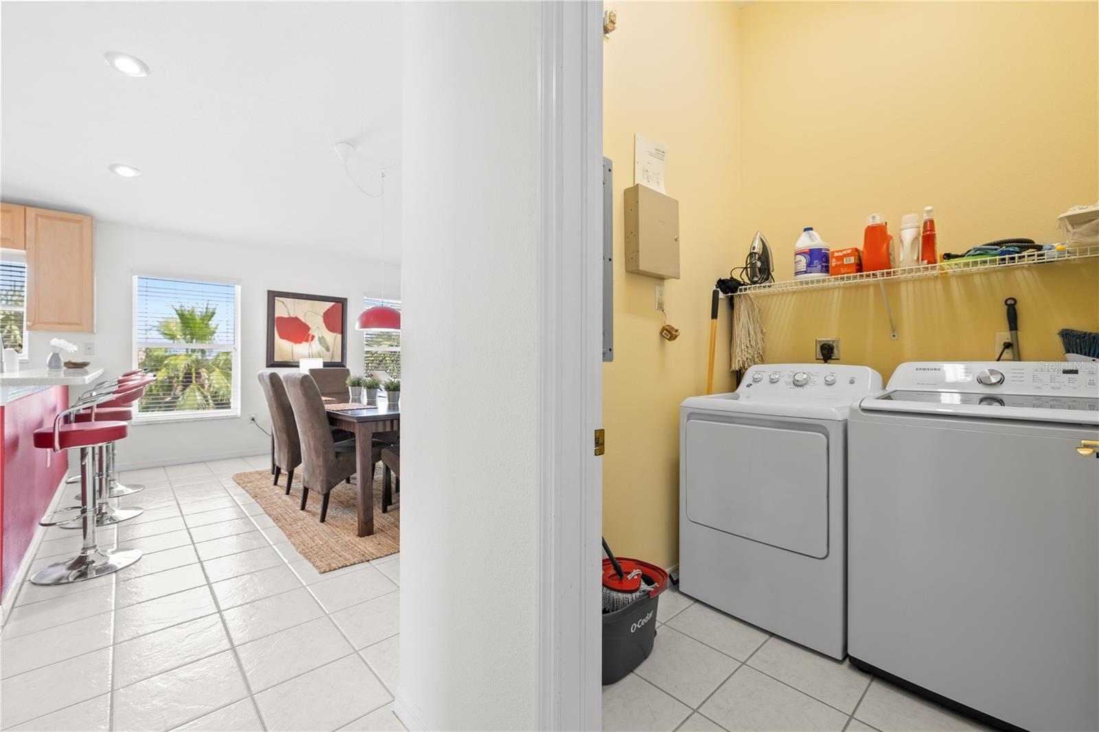 Inside Utility with newer washer & dryer!