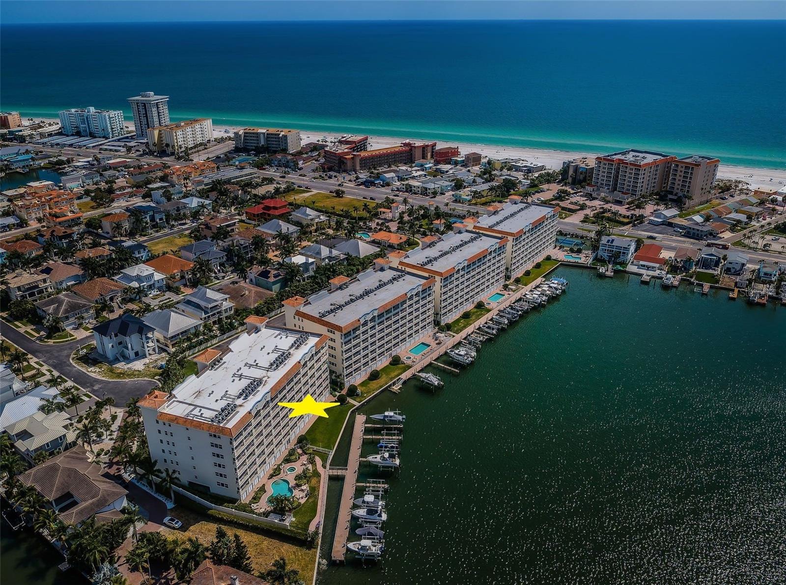 . The La Bahia Building Consists of 6 Floors of Living with 4 Residences per Floor each with 3020 Sq Ft.. Complex has a Guard Gated Secured Entrance - Clubhouse - Fitness Center - Tennis Courts, Pools & Spas.. Beach Access Right Across the street..