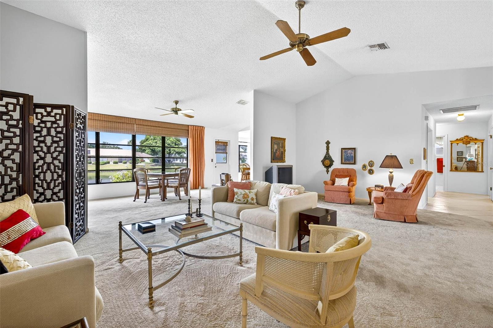 living room view of sitting & gathering area
