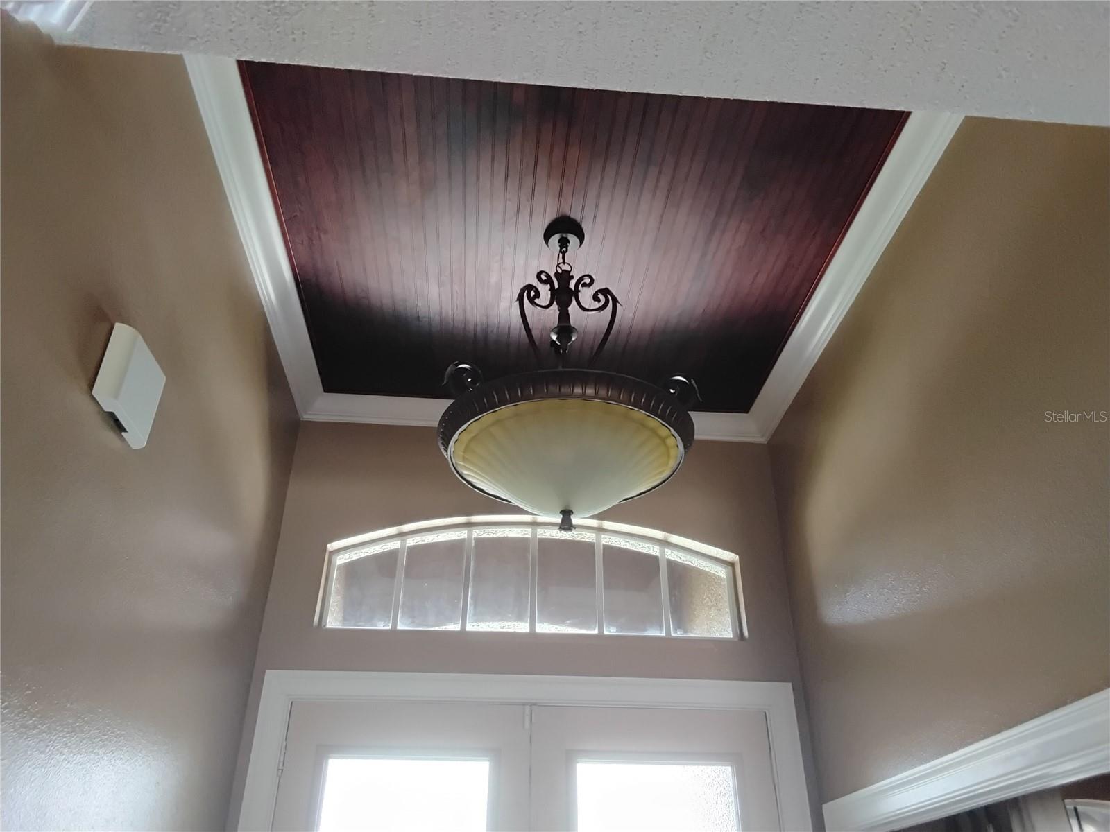 Foyer ceiling trimmed out