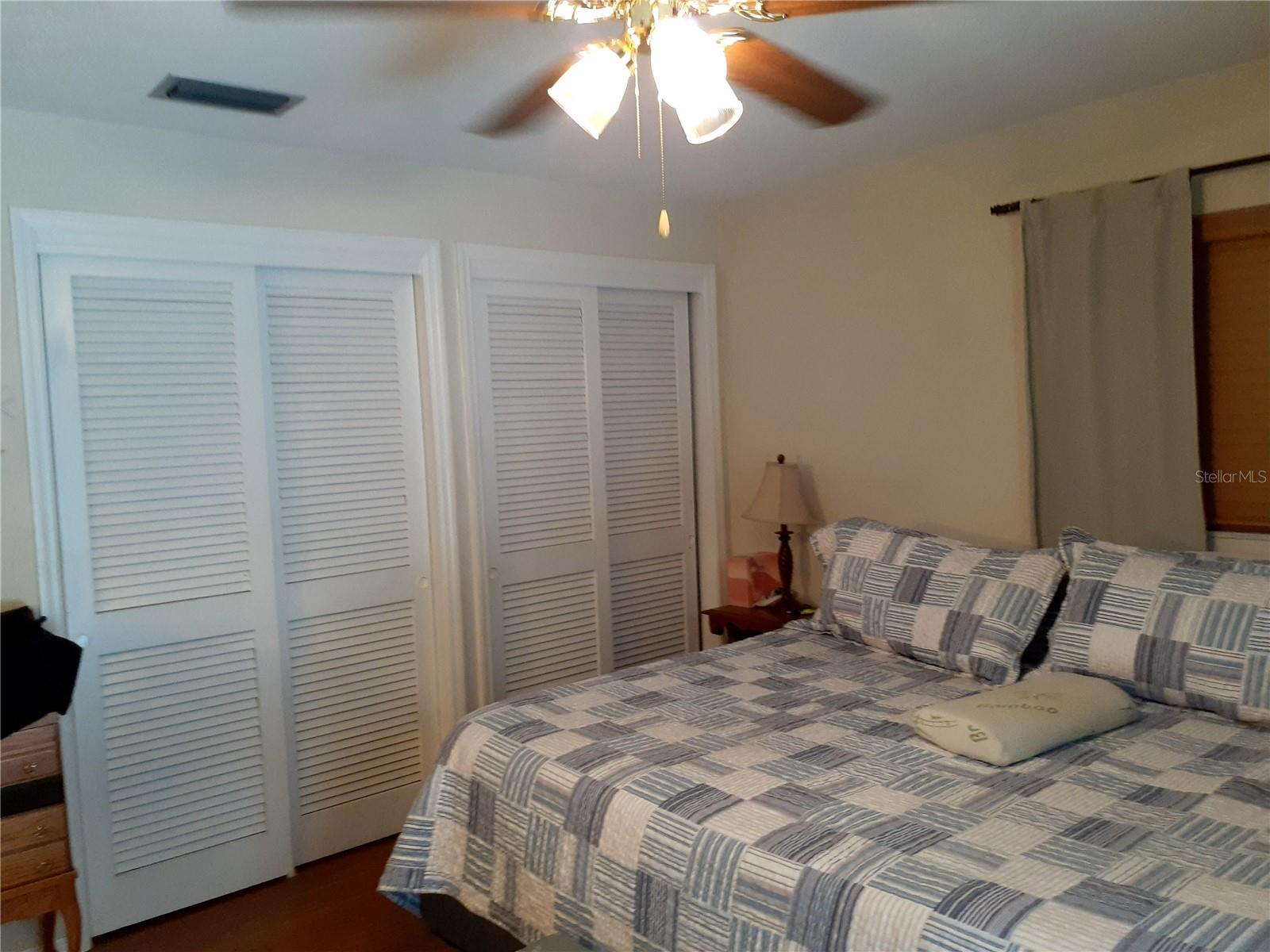 Primary bedroom with double closet