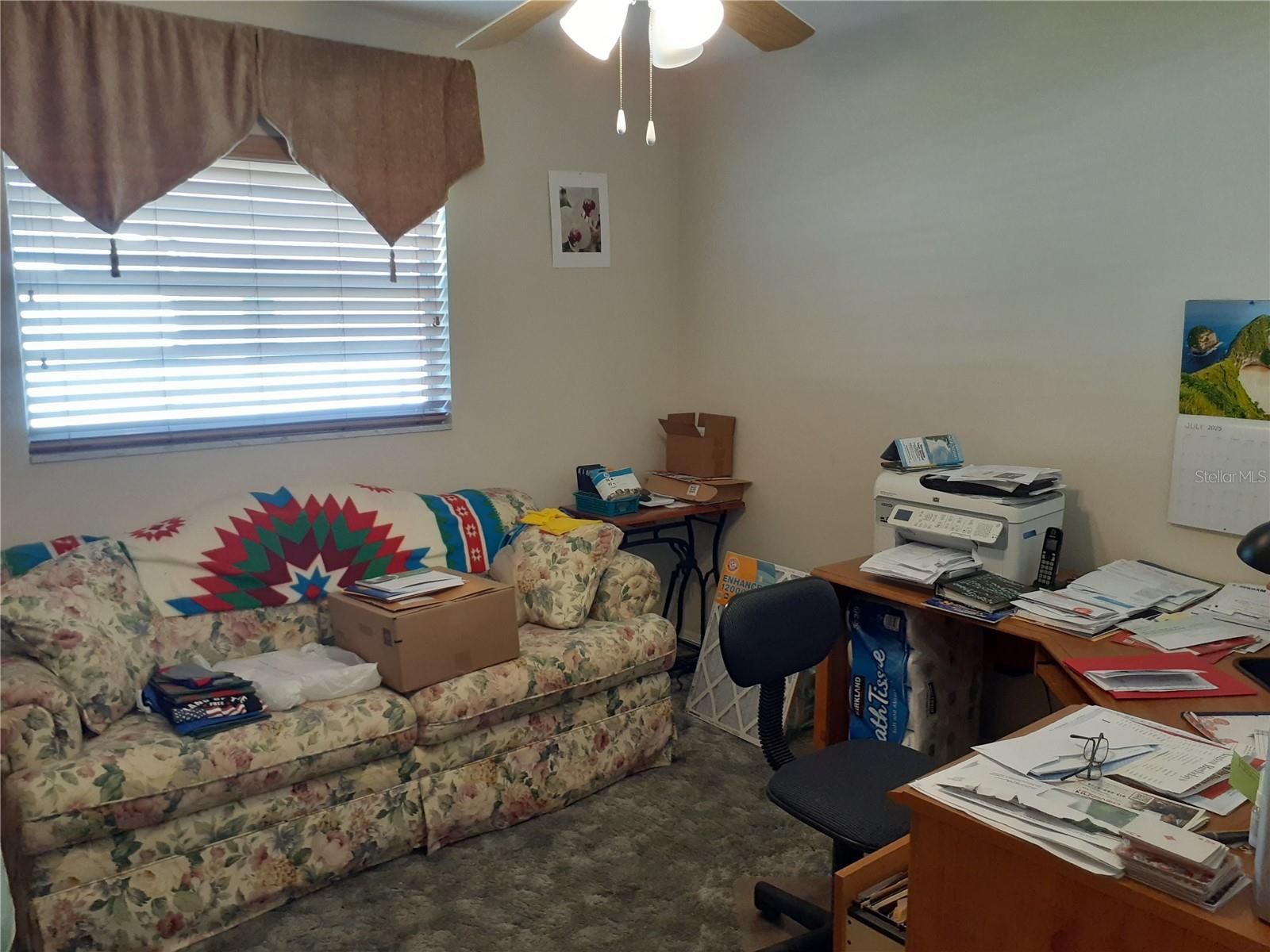 3rd Bedroom and office with fan and lights