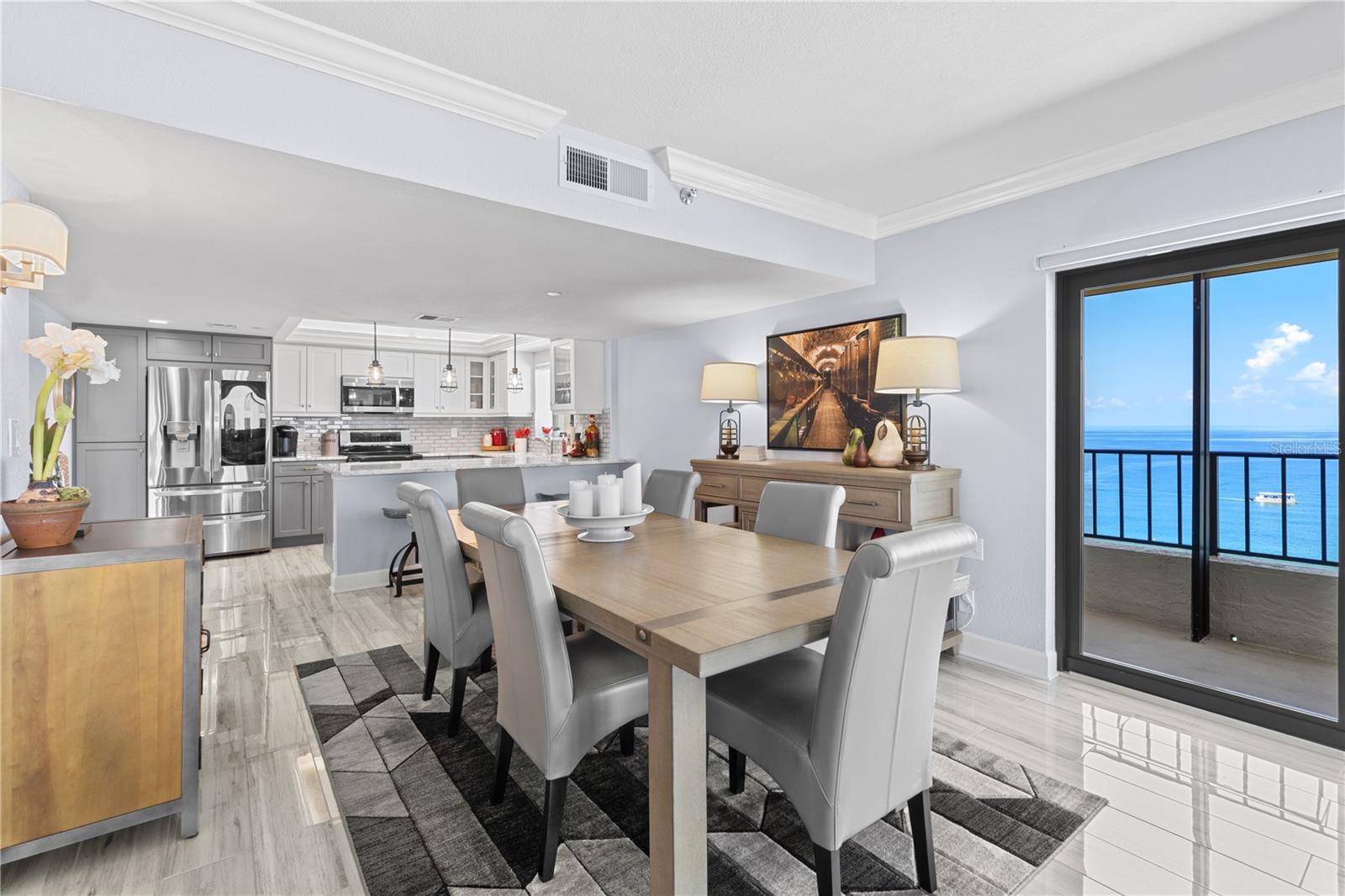 great room - dining area