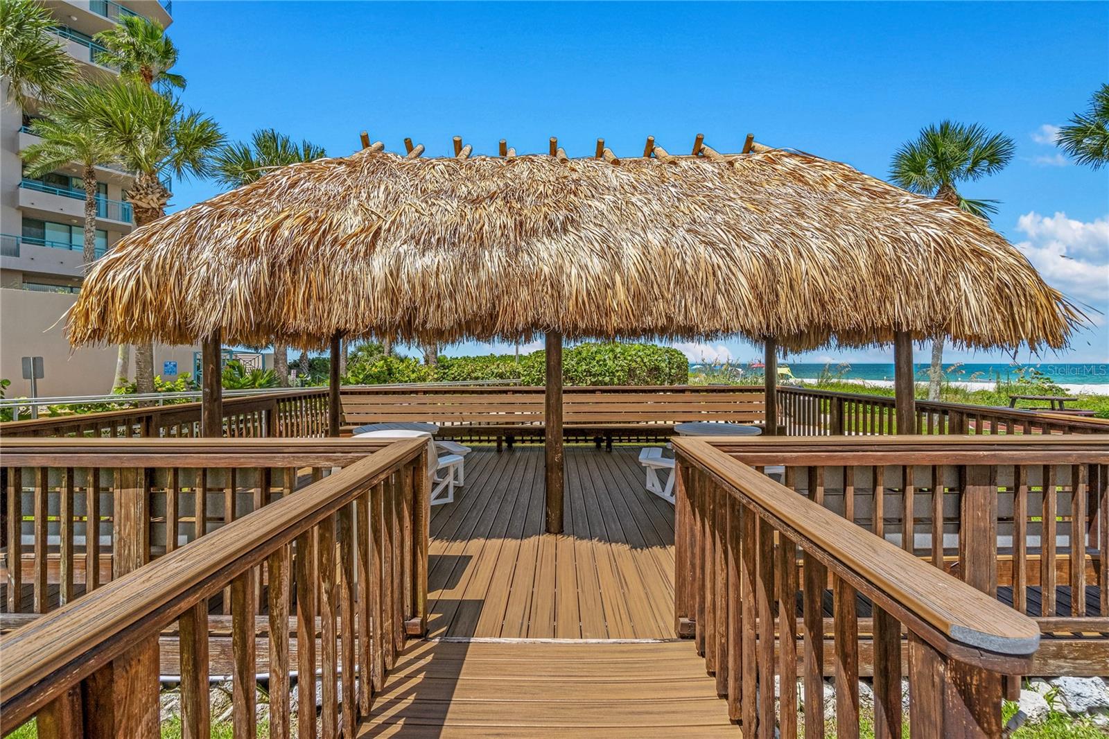 poolside tiki hut