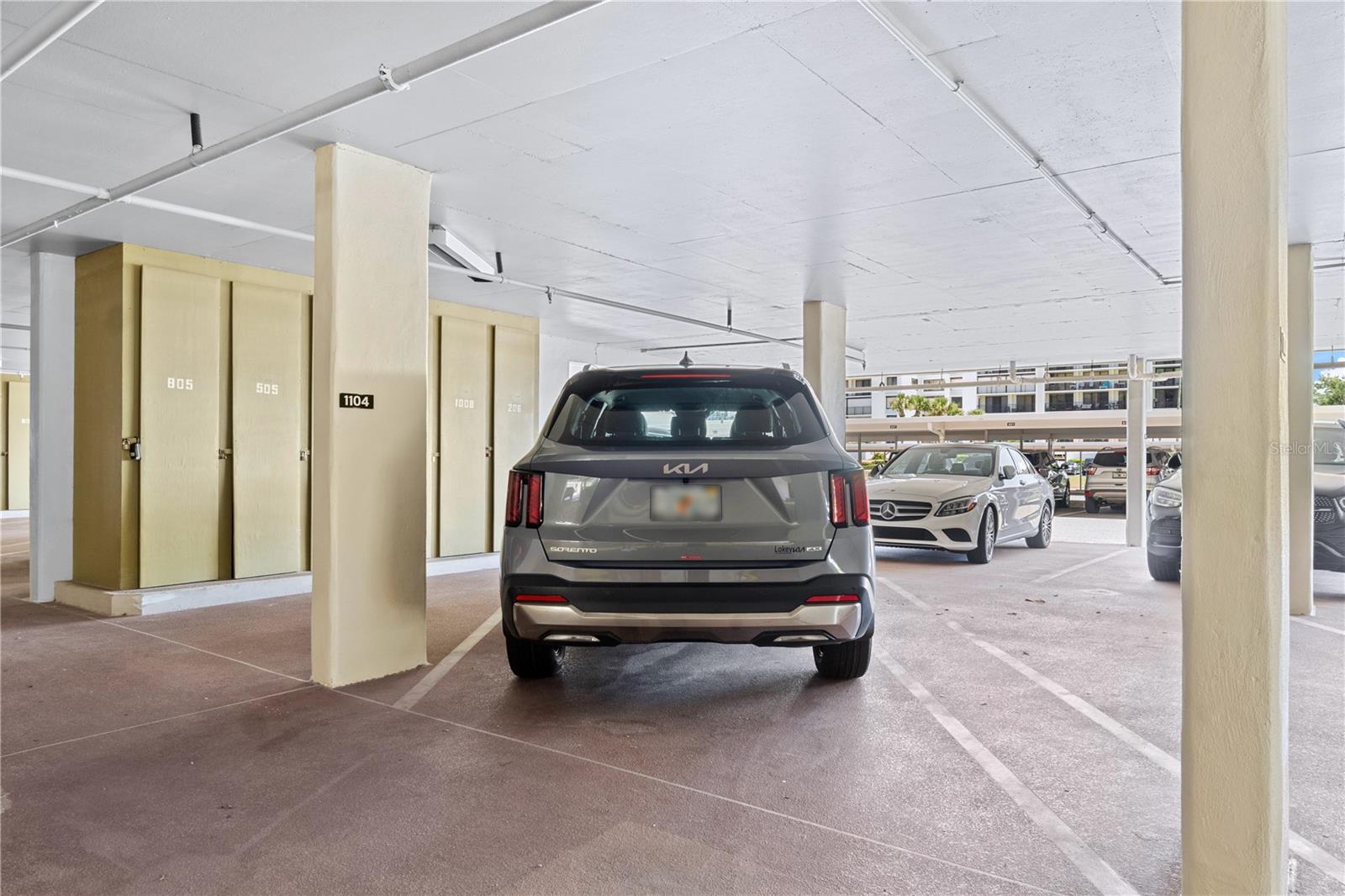 under building assigned parking spot