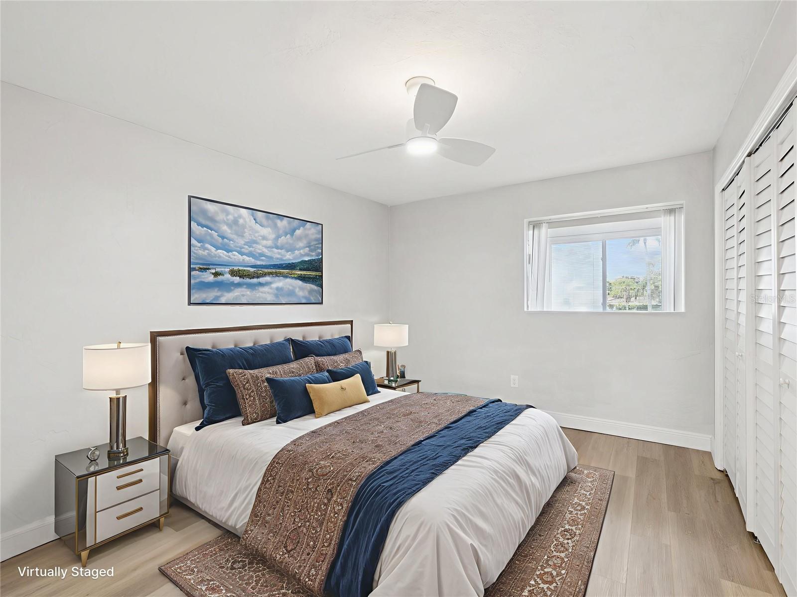 Virturally Staged Primary Bedroom