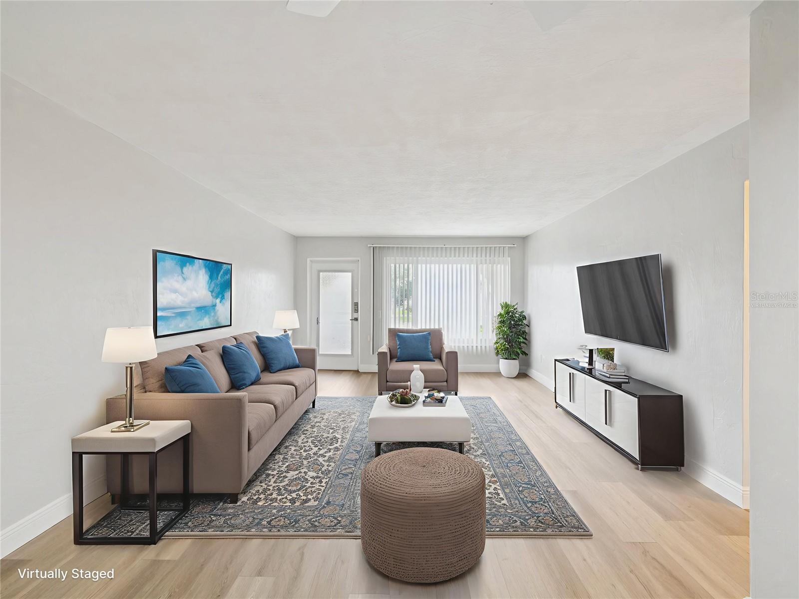 Virtually Staged Living Room
