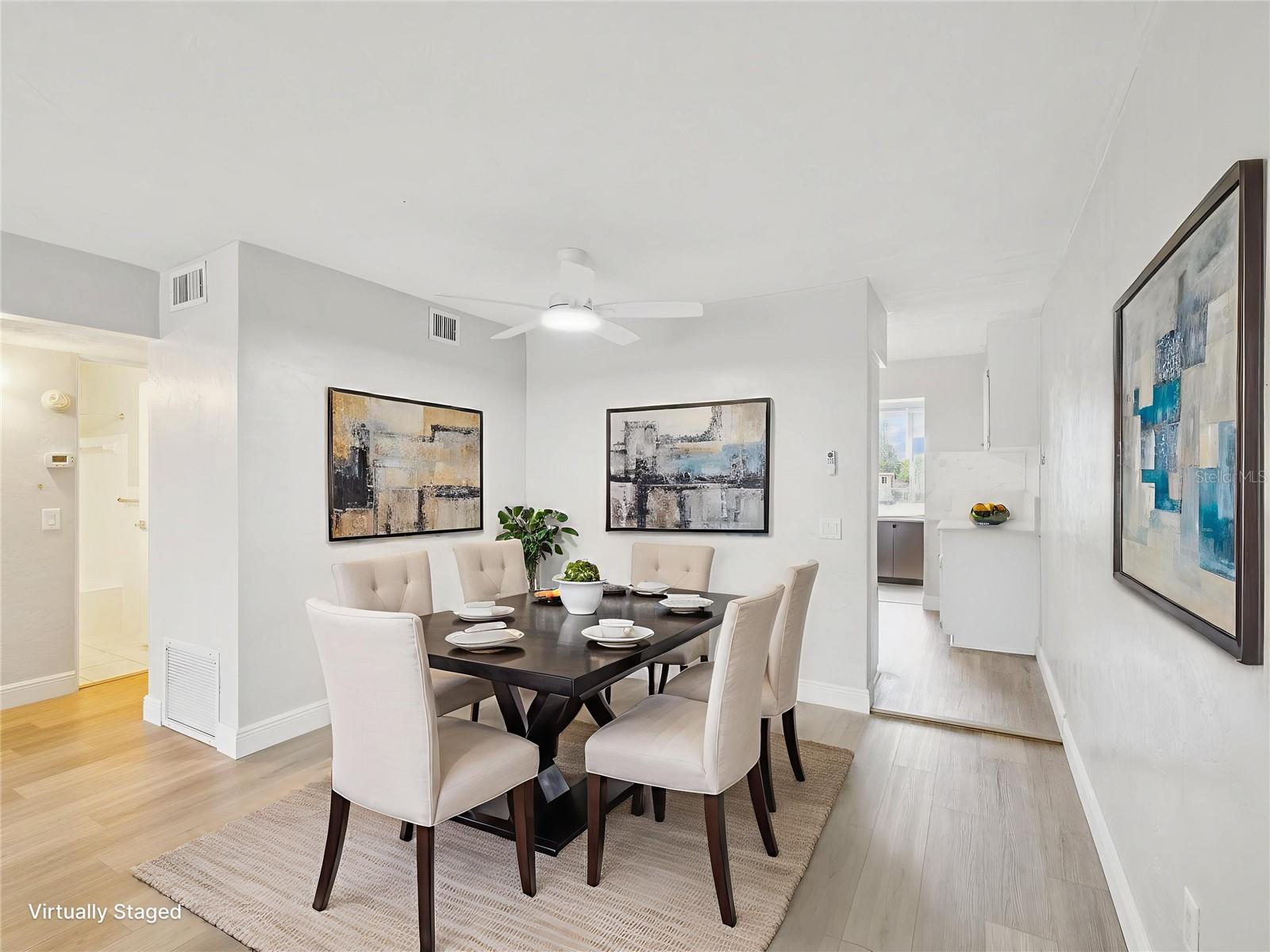 Virturally Staged Dining Area