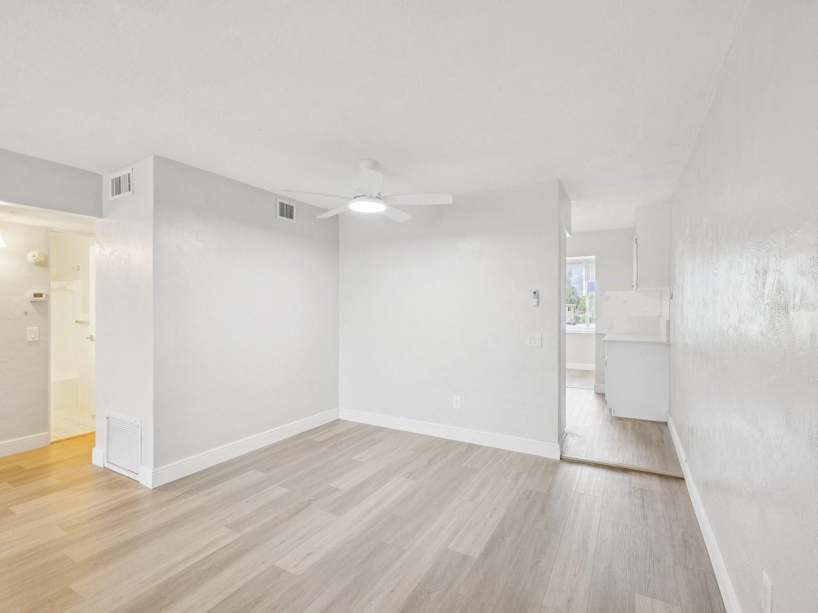 Dining Area with bedrooms off to the left