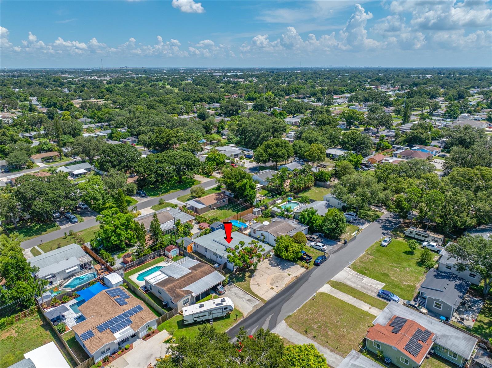 Aerial View of Neighborhood