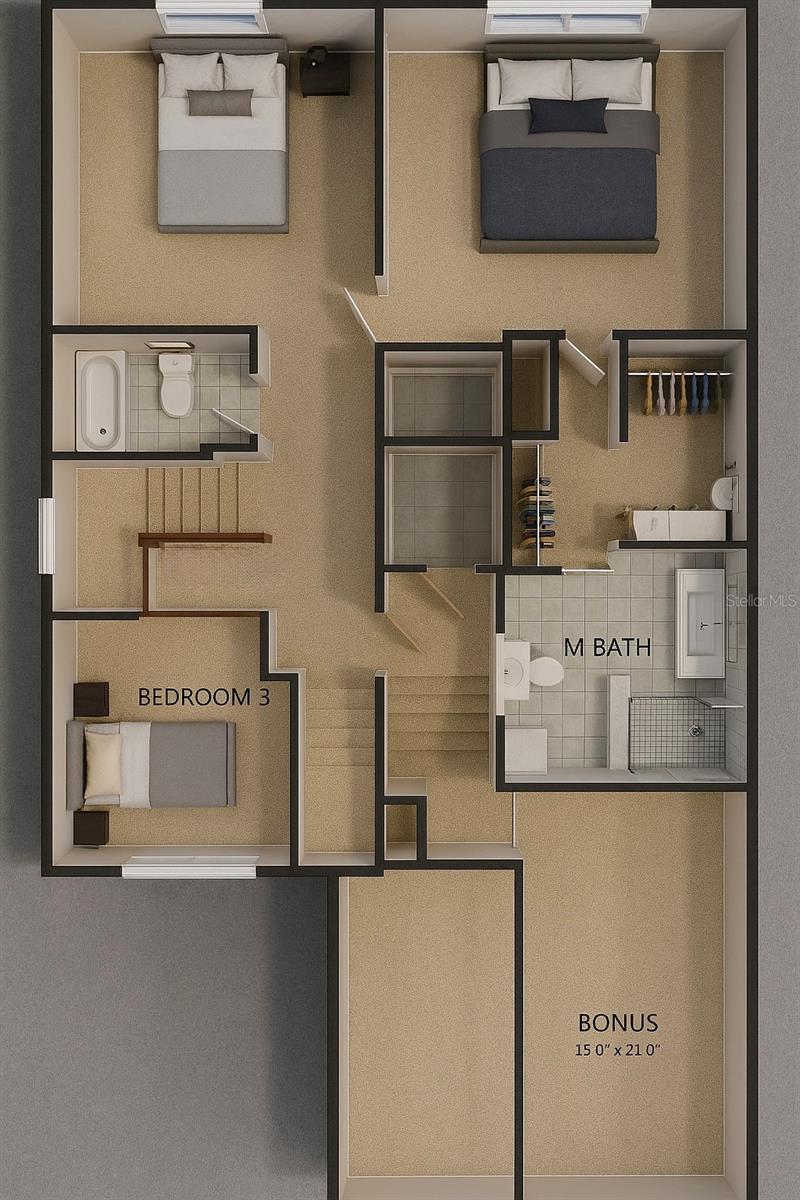 artist rendering second floor