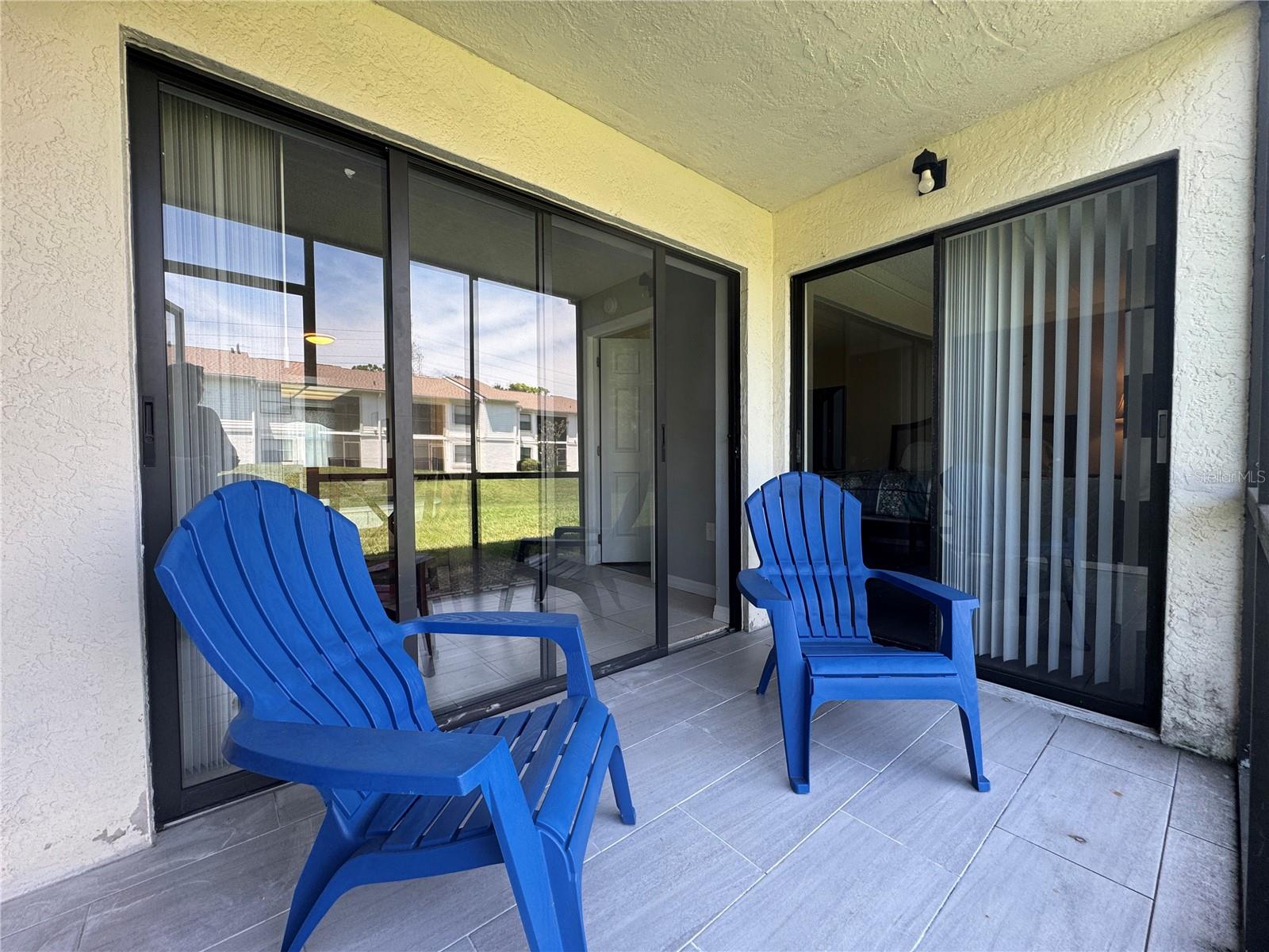 Screened back porch.