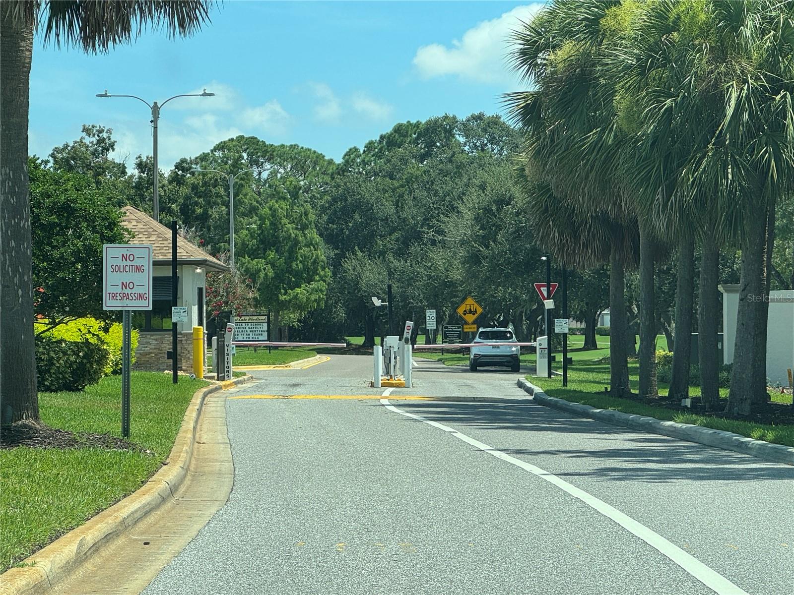 Gated entrance from Tampa Road.