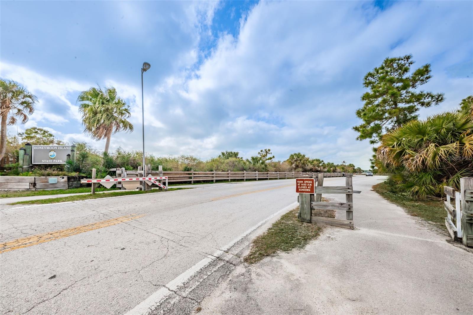 PINELLAS TRAIL EXTENSION LEADS YOU TO THE ENTRANCE OF HONEYMOON ISLAND STATE PARK/BEACH