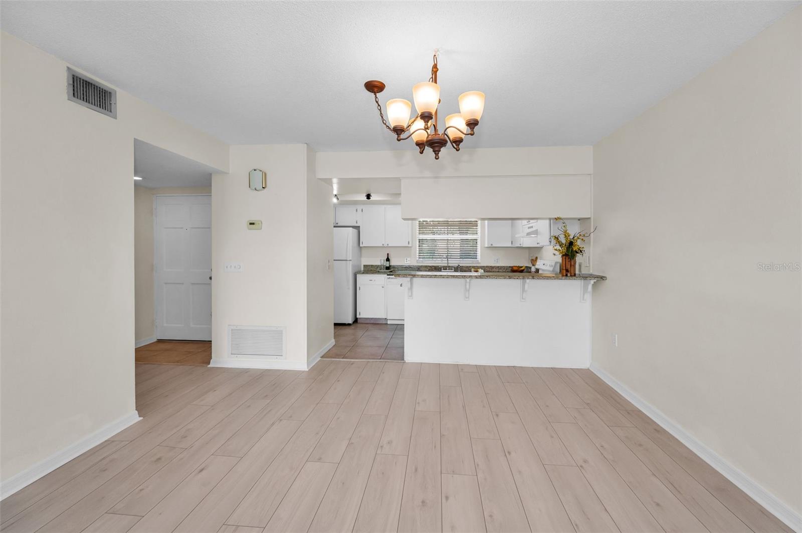Dining Area and Kitchen  from Living Room