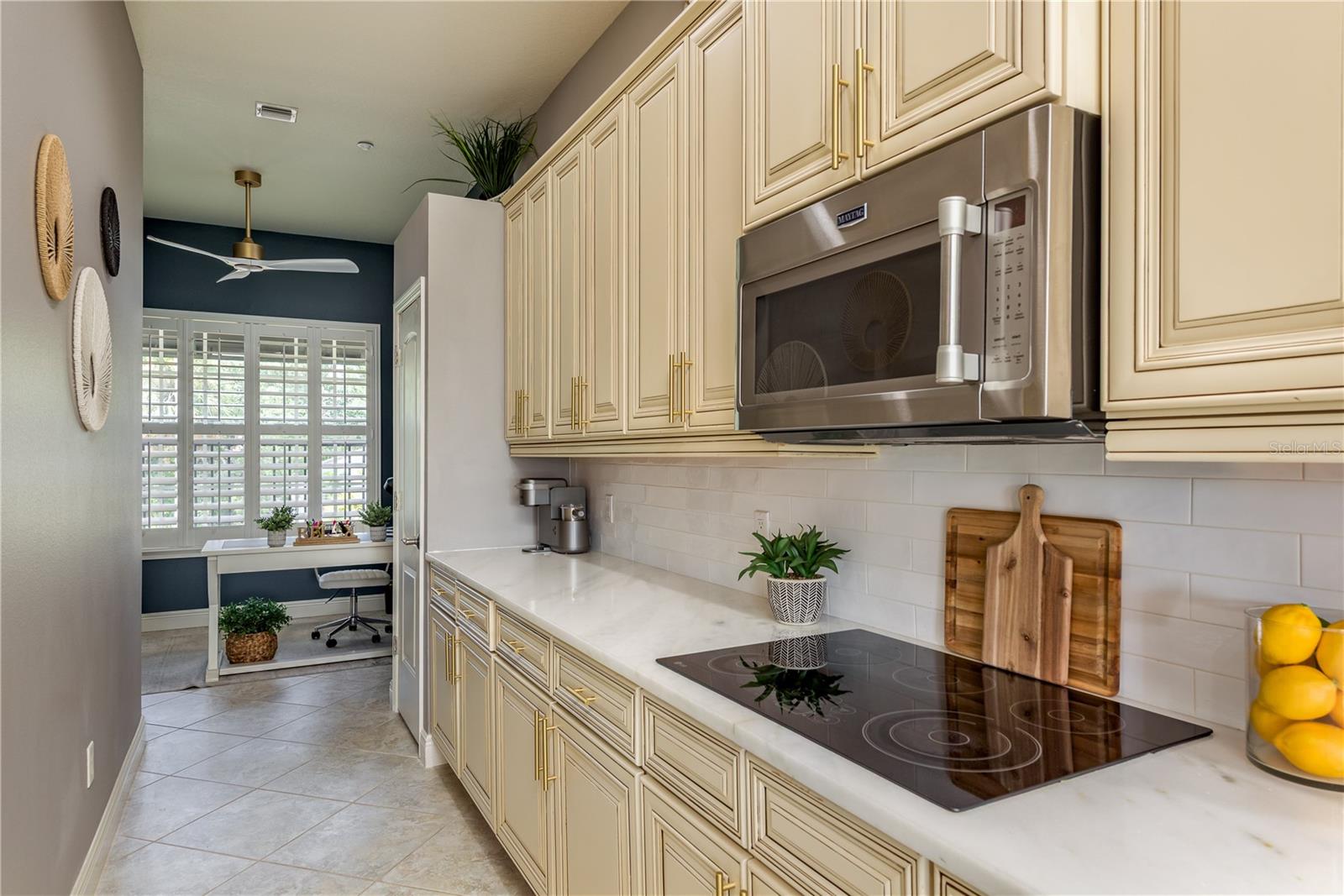 Chef's Dream Prep Space for DAYS! Peek a boo to your new home office too!