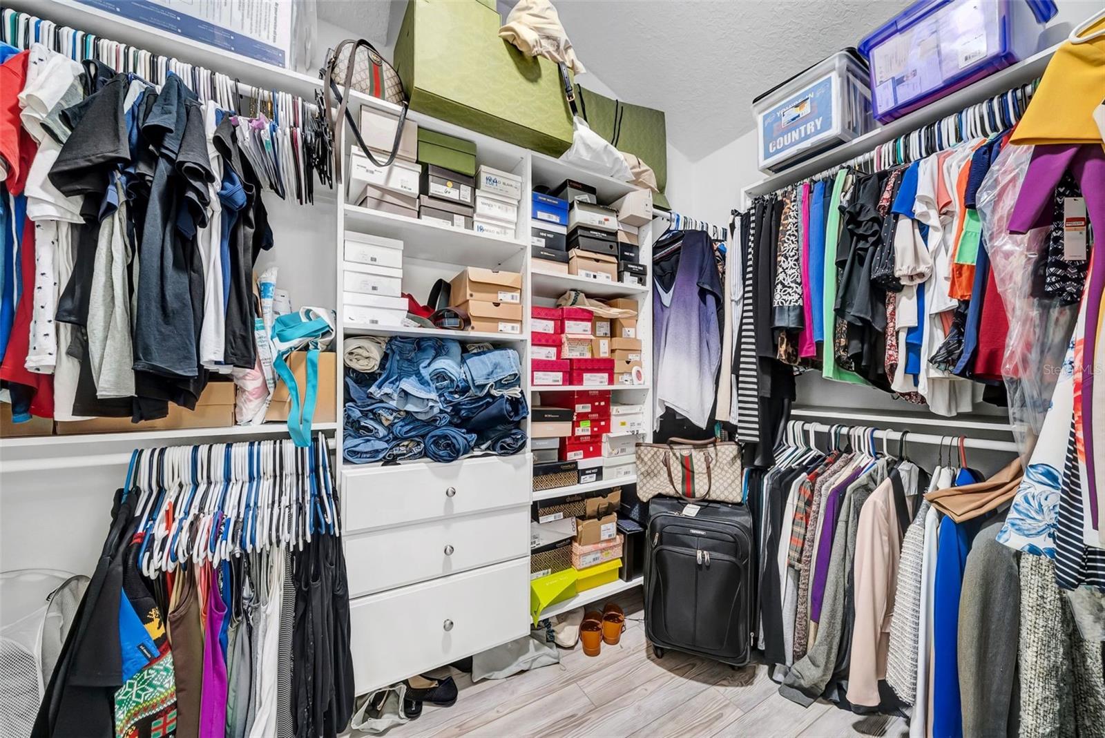 Large Cali-walk in closet.