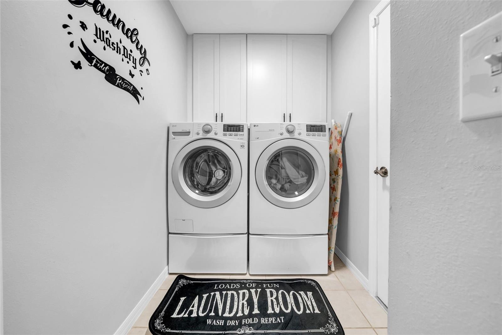 In home laundry room.