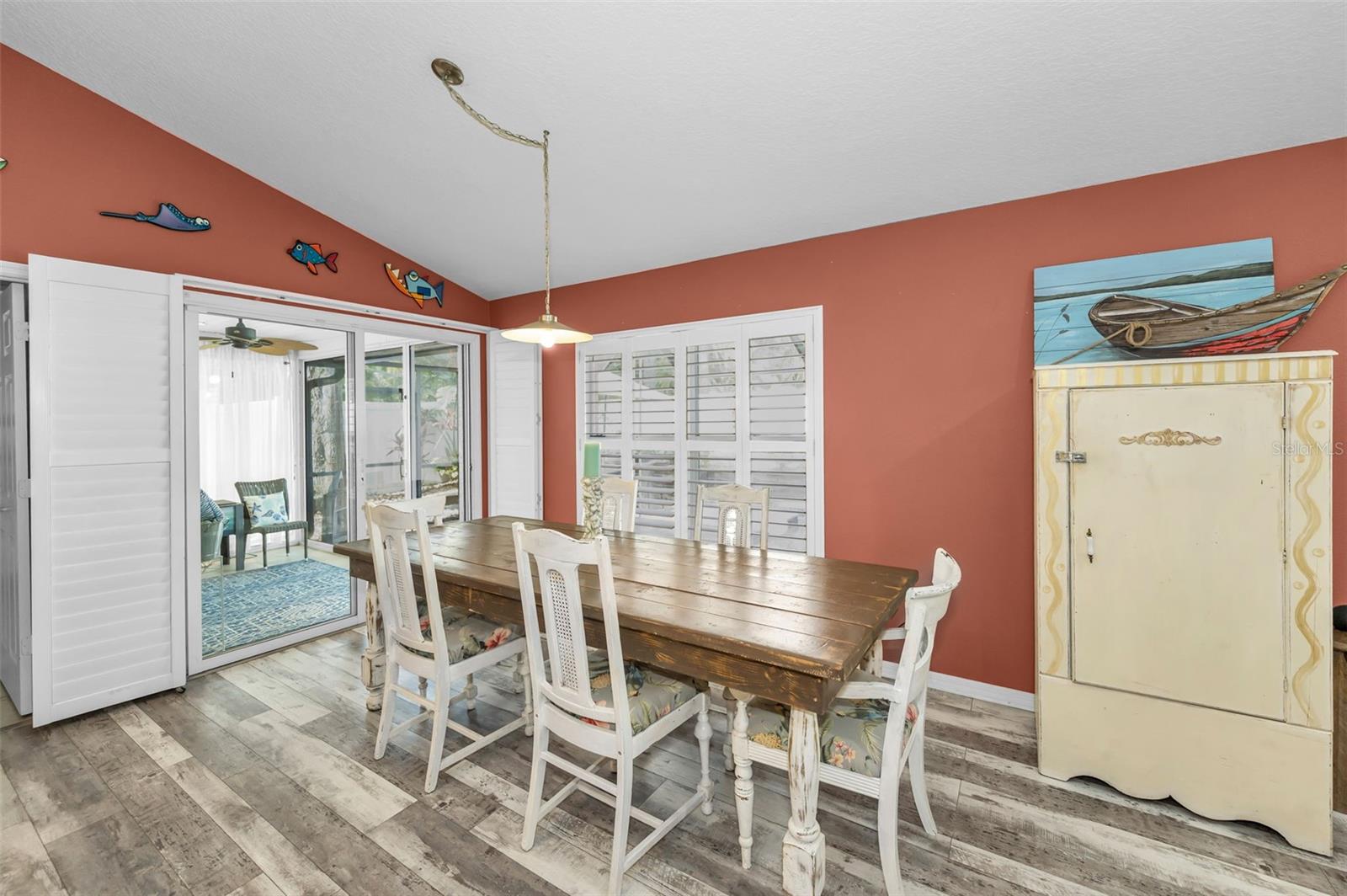 Dining space for large table