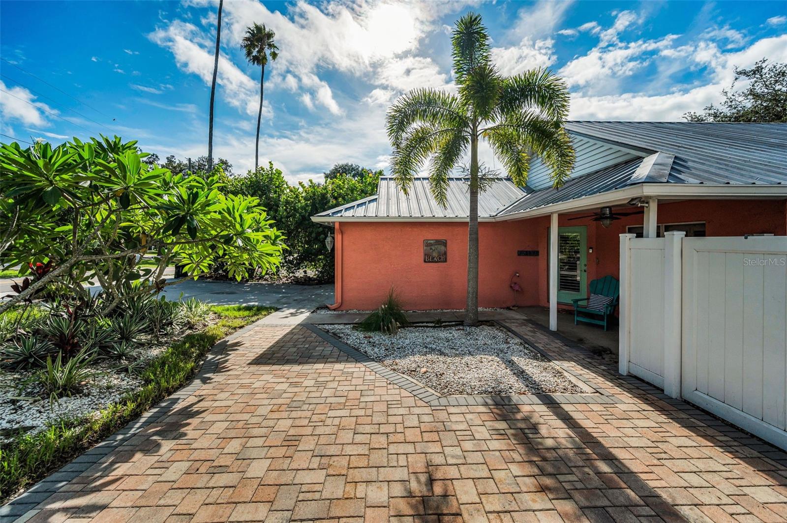 Pavers at front of home