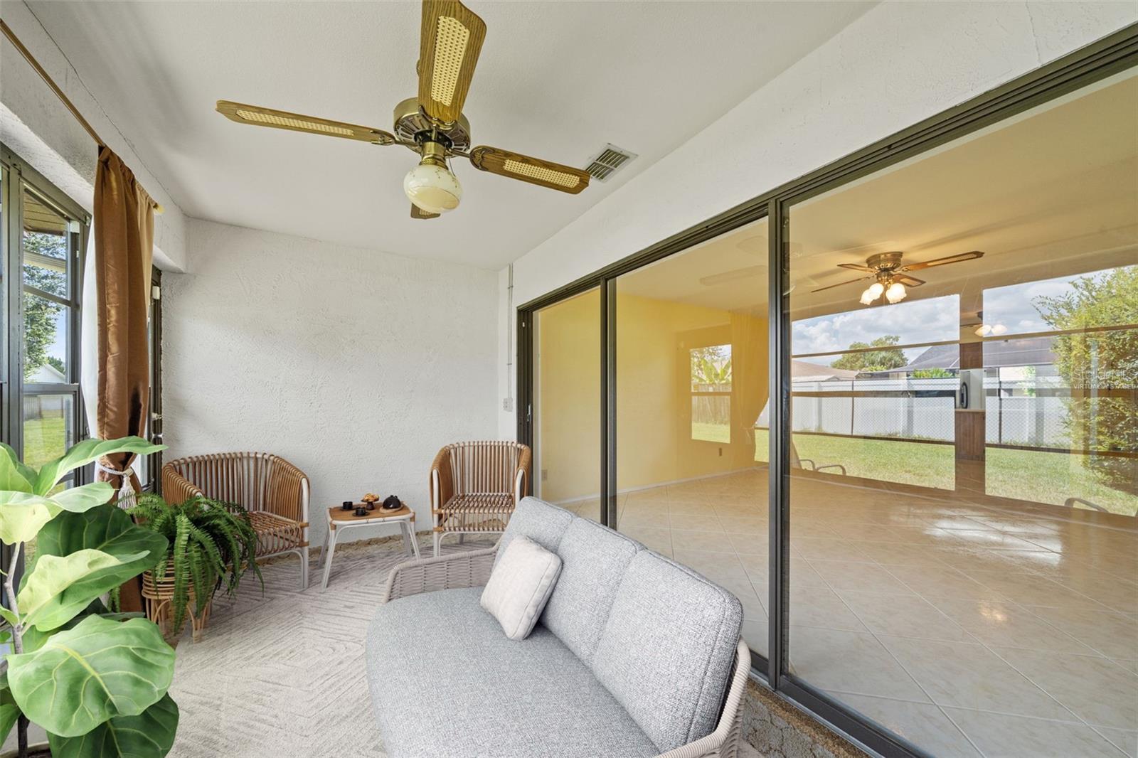 Virtually Staged Florida Room