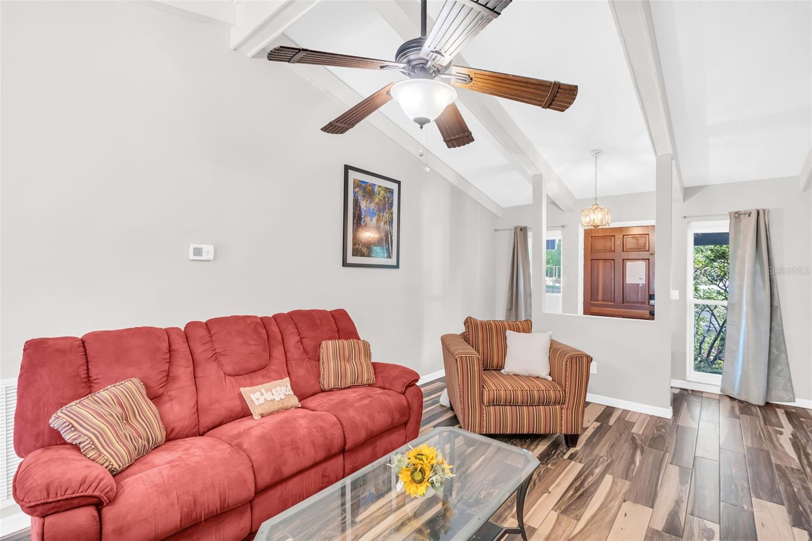 Living room and front entrance