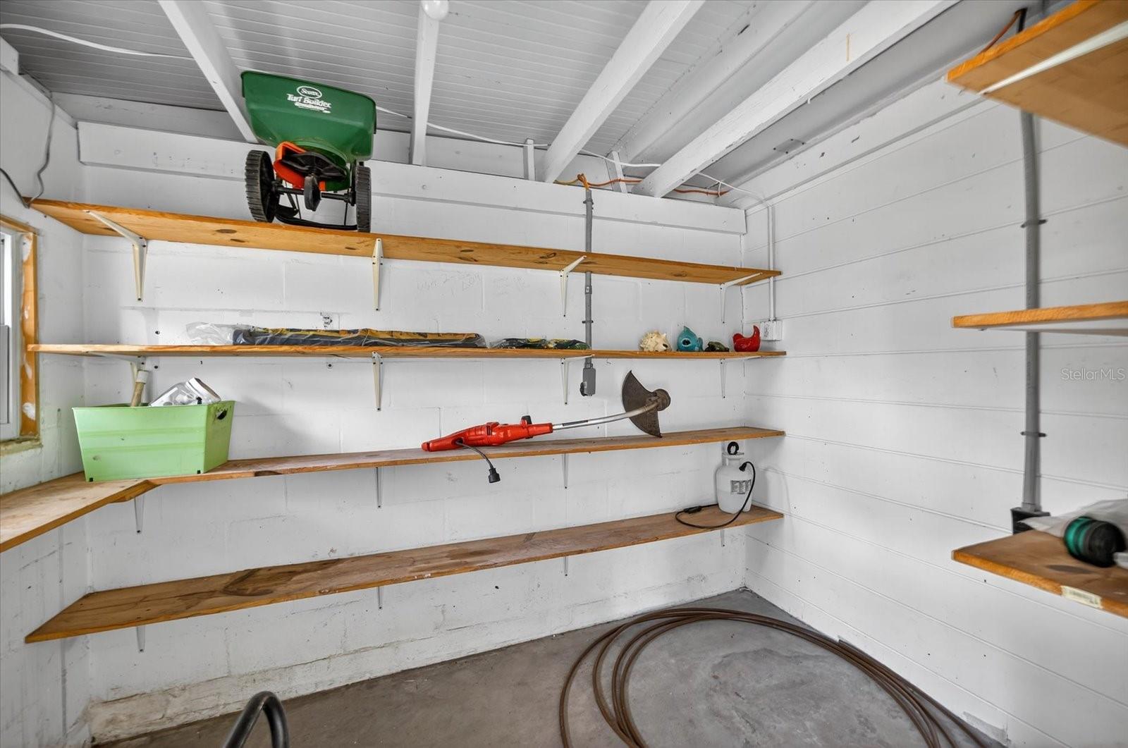 Storage room with 220-amp power