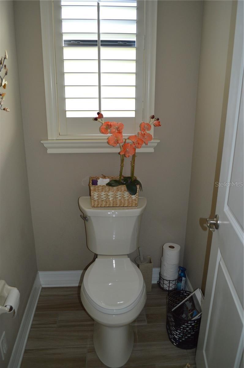 Toilet in master bathroom.