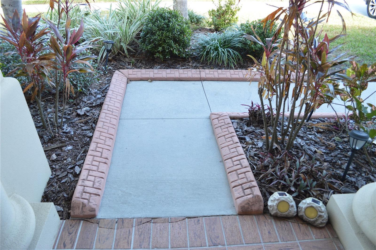 Entrance walkway.