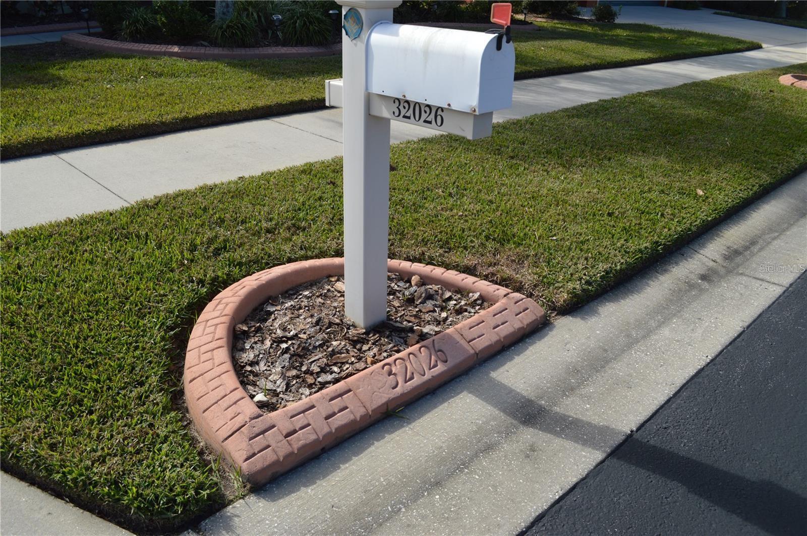 Mailbox in front of the house.