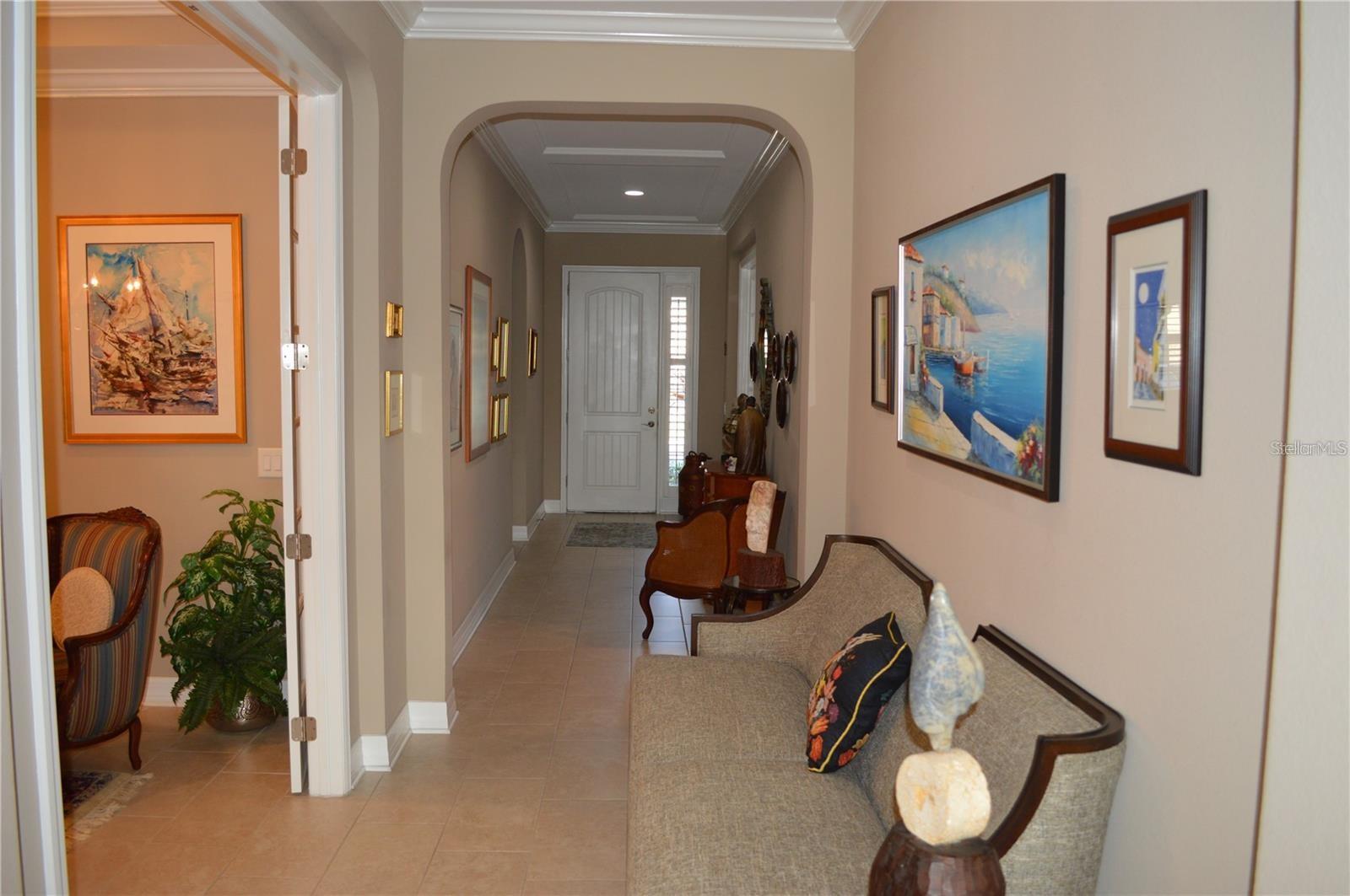 Front door view from inside.