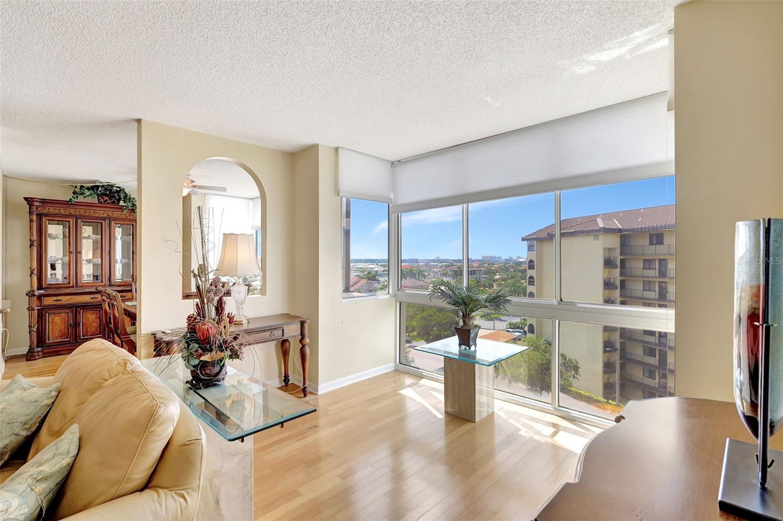 The view from the living area