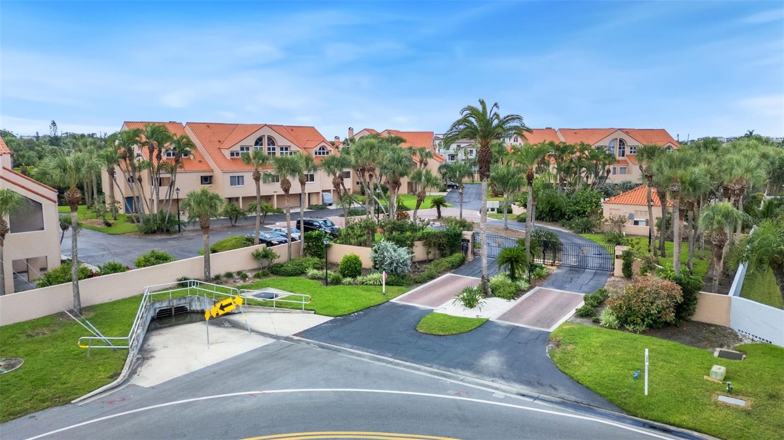 Aerial of gated community