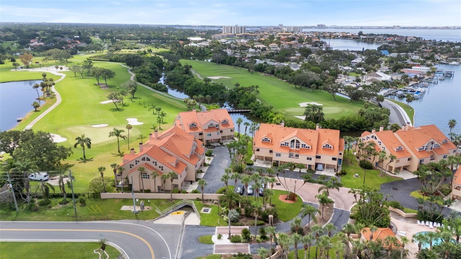 Aerial of gated community